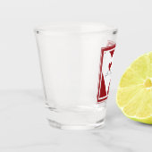 Verre A Shot Personnalisé Simple moderne Inséparables Red Heart (Gauche)