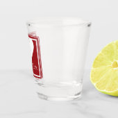 Verre A Shot Personnalisé Simple moderne Inséparables Red Heart (Droite)