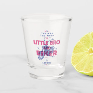 Verre A Shot Petit frère et motard l'homme le mythe la légende