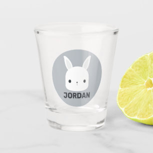 Verre A Shot Petit lapin de lapin mignon avec nom personnalisé