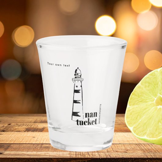Verre A Shot Phare de Nantucket Massachusetts