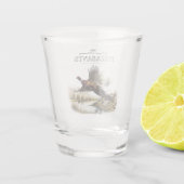 Verre A Shot Phéasants, Chasse royale (Dos)