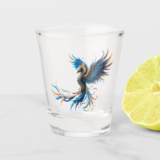 Verre A Shot Phénix de l'Aube Saphir (Devant)