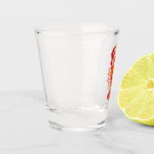 Verre A Shot Phomard polygonal rouge (Gauche)