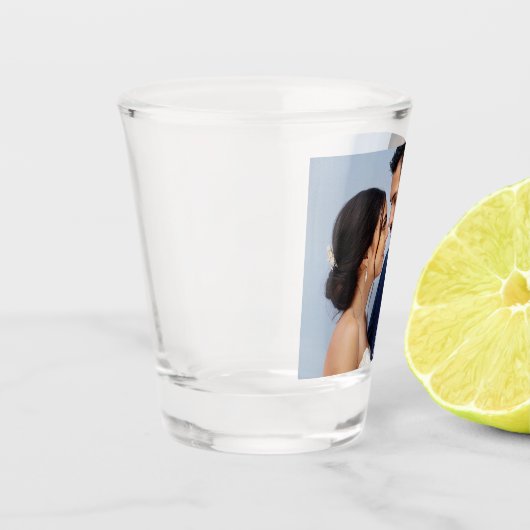 Verre A Shot Photo à deux Mariages customisés double face (Gauche)