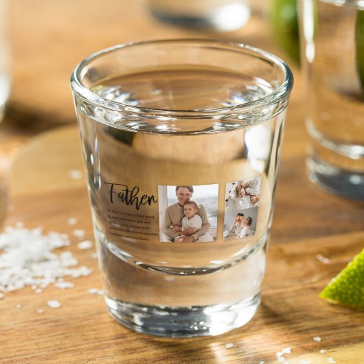 Verre A Shot Photo Collage Moderne Avec Père Meilleur Devis Cad