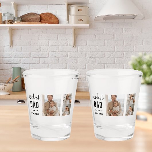 Verre A Shot Photo Collage moderne Happy Fête des pères Cadeau