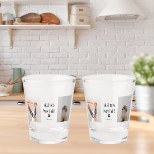 Verre A Shot Photo Collage moderne Meilleur Chien Maman Jamais