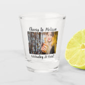 Verre A Shot Photo d'anniversaire Cheval à jalon Anniversaire P (Devant)