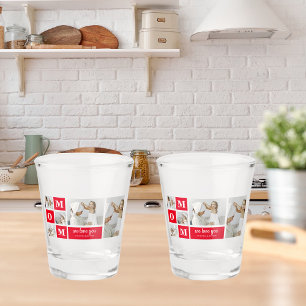 Verre A Shot Photo de collage moderne Best Mamma Ever Red Toxit