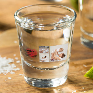 Verre A Shot Photo de collage moderne et Red Heart Mother Venin