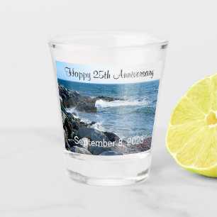 Verre A Shot Photo de l'océan Atlantique avec des vagues éclata