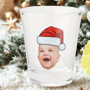 Verre A Shot Photo de visage de bébé personnalisé Noël du Père