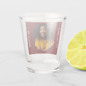 Verre A Shot Photo du 21e anniversaire Cadre (Dos)