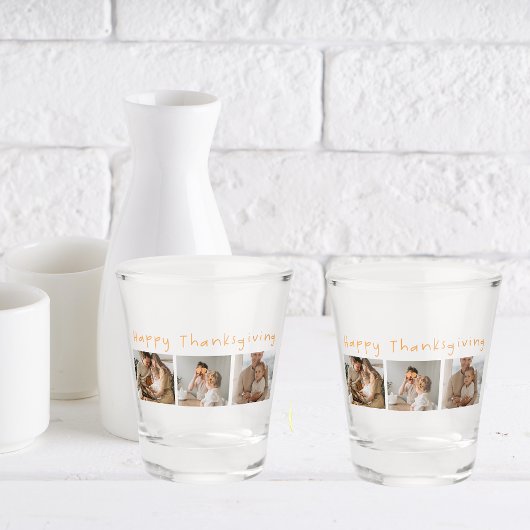 Verre A Shot Photo et Bon thanksgiving de collection moderne