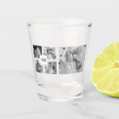 Verre A Shot Photo Famille Collage tendance Noir & Blanc Initia (Devant)