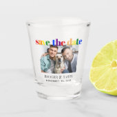 Verre A Shot Photo Mariage gay Enregistrer la date (Devant)