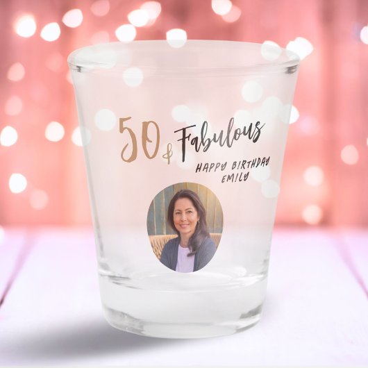 Verre A Shot Photo moderne 50 et fabuleuse 50e anniversaire