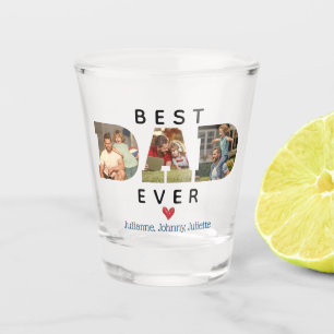Verre A Shot Photo PERSONNALISÉE Best DAD Ever Fête des pères C