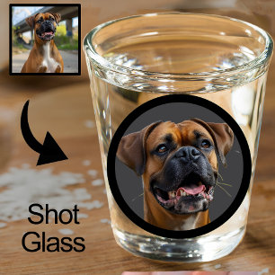 Verre A Shot Photo unique Black Stocking Stuffer Pet Amoureux d