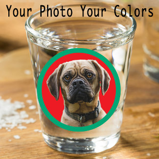 Verre A Shot Photo unique personnalisée Stocking Stuffer Pet Am