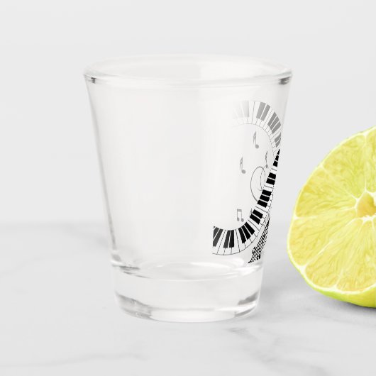 Verre A Shot Piano Keyboard Music Design (Gauche)