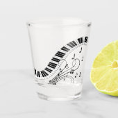 Verre A Shot Piano Keyboard Music Design (Devant)