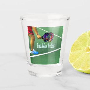 Verre A Shot Pickleball Pensez avant de boire