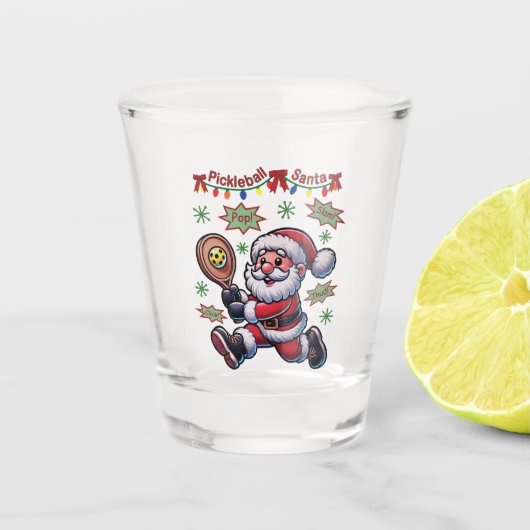 Verre A Shot Pickleball Santa Claus Christmas (Devant)