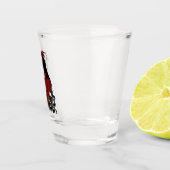 Verre A Shot Pieuvre noire rouge victorienne (Droite)