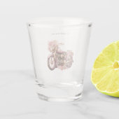 Verre A Shot Pink Floral Motorcycle   (Dos)