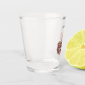 Verre A Shot Pink Floral Motorcycle   (Gauche)