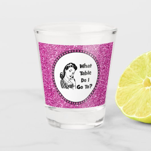 Verre A Shot Pink Sparkle Parties scintillant À Quelle Table Ai (Devant)
