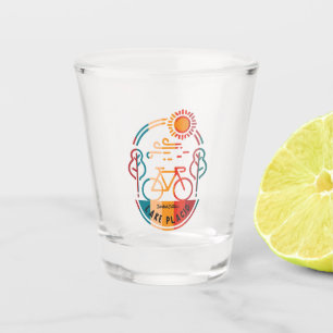 Verre A Shot Piste cyclable Retro Lake Placid