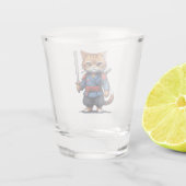 Verre A Shot Pixel de chats Samurai (Dos)