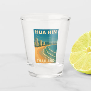 Verre A Shot Plage du Vintage voyage rétro Hua Hin Thailand