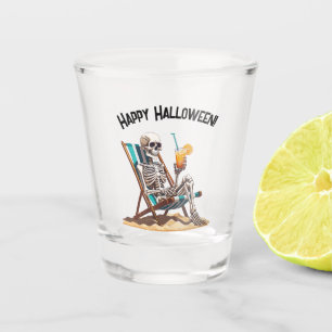 Verre A Shot Plage Lounge Squelette Halloween