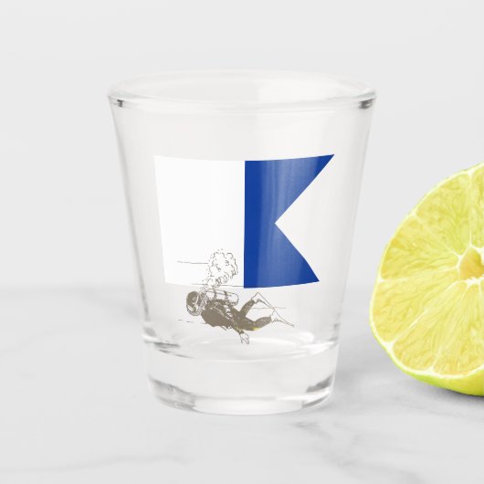 Verre A Shot Plongeur en plongée (Devant)