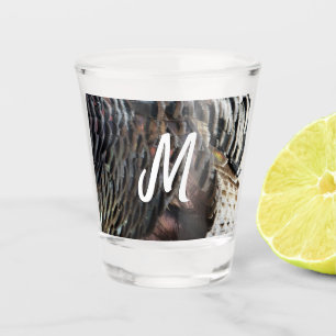 Verre A Shot Plumes de Dindon Sauvage I Design Abstrait de la N