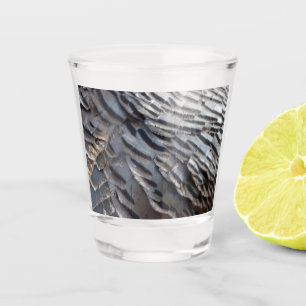 Verre A Shot Plumes de Dindon Sauvage II Design Abstrait de la 