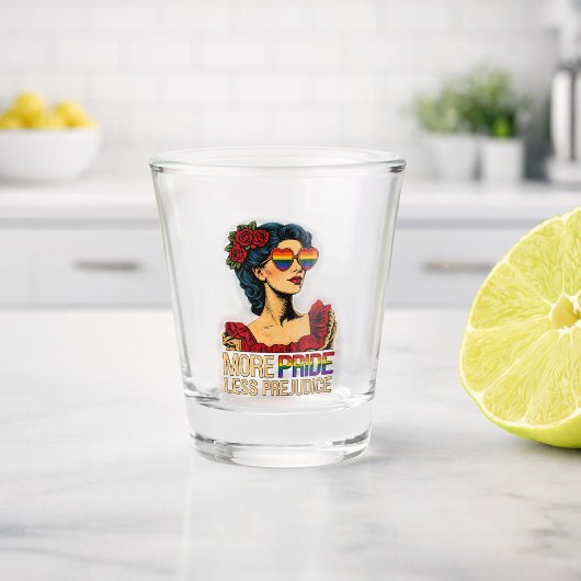 Verre A Shot Plus de fierté moins de préjugés Mois de la fierté