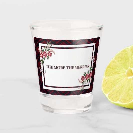 Verre A Shot Plus Le Rouge Merrier Plaid (Devant)