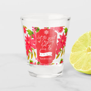 Verre A Shot Poinsettia de Noël