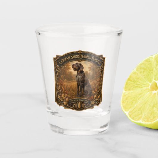 Verre A Shot Pointer allemand à poil dur (Devant)