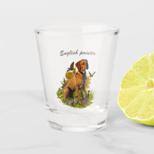 Verre A Shot Pointeur anglais, chasse aux oiseaux
