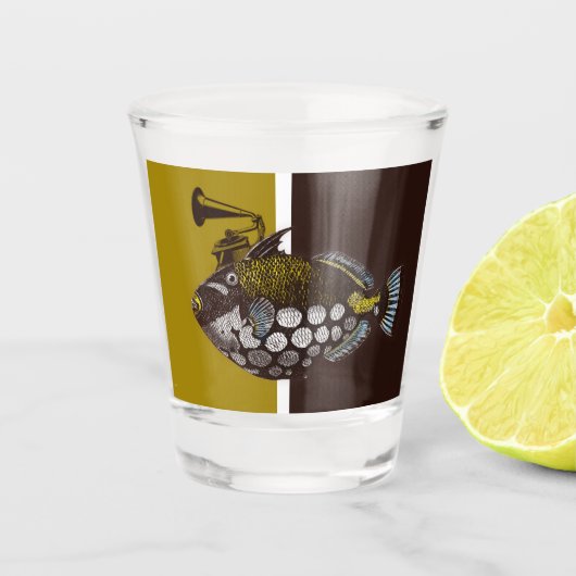 Verre A Shot Poisson Abstrait (Devant)
