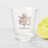 Verre A Shot Poisson amusant avec un Casquette cowboy (Dos)