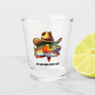 Verre A Shot Poisson amusant avec un Casquette cowboy