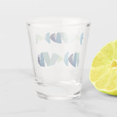 Verre A Shot Poisson bleu de natation Abstraite (Dos)