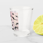 Verre A Shot Poisson rose sur galaxie dégradée Espace (Droite)